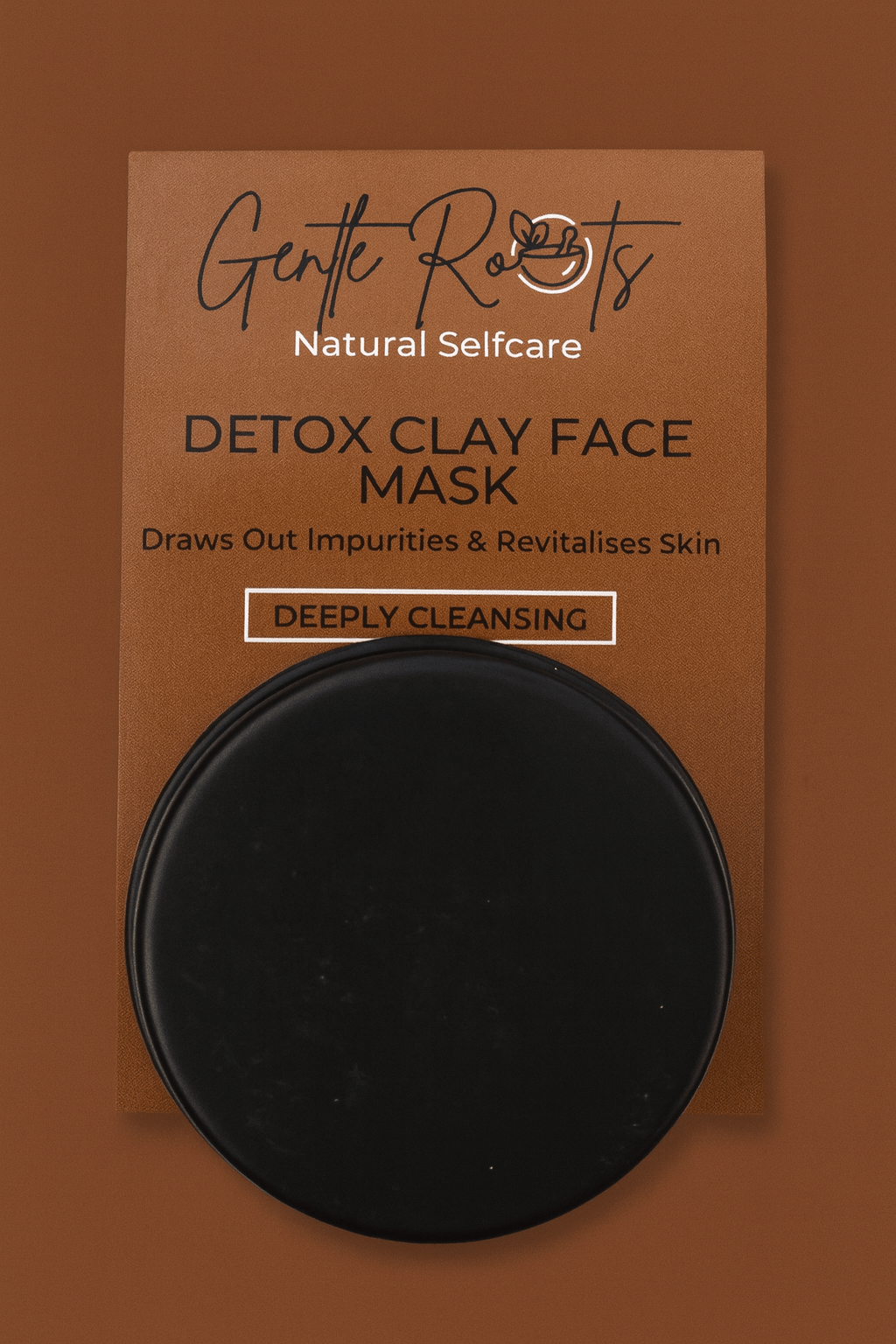 Gentle Roots Detox Clay Face Mask mini – natural clay skincare for clear, radiant skin.