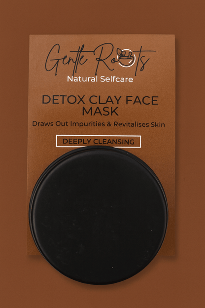 Gentle Roots Detox Clay Face Mask mini – natural clay skincare for clear, radiant skin.