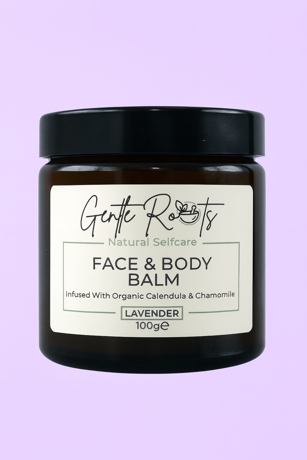 Gentle Roots Face & Body Tallow Balm – Calming Lavender Skincare for Sensitive Skin – natural, non - toxic skincare handmade in the UK