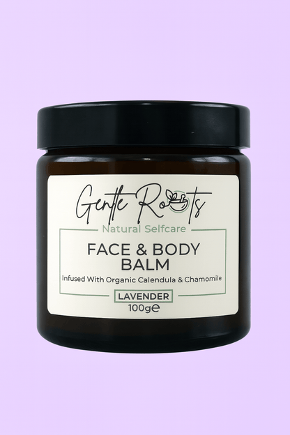 Gentle Roots Face & Body Tallow Balm – Calming Lavender Skincare for Sensitive Skin – natural, non - toxic skincare handmade in the UK