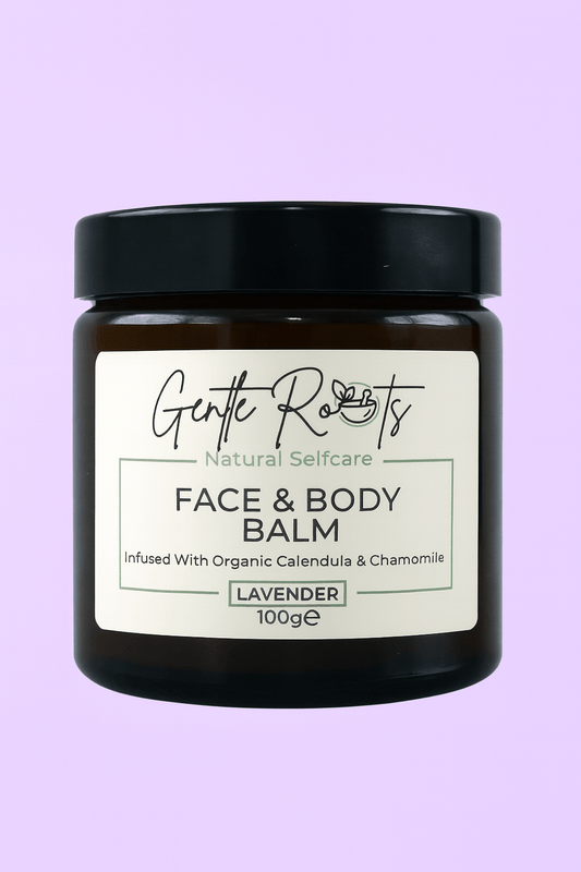 Gentle Roots Face & Body Tallow Balm – Calming Lavender Skincare for Sensitive Skin – natural, non - toxic skincare handmade in the UK