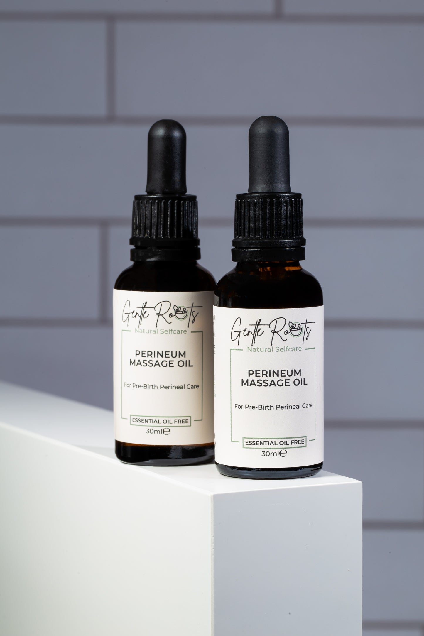 Gentle Roots Perineum Massage Oil duo set for birth prep pregnancy care