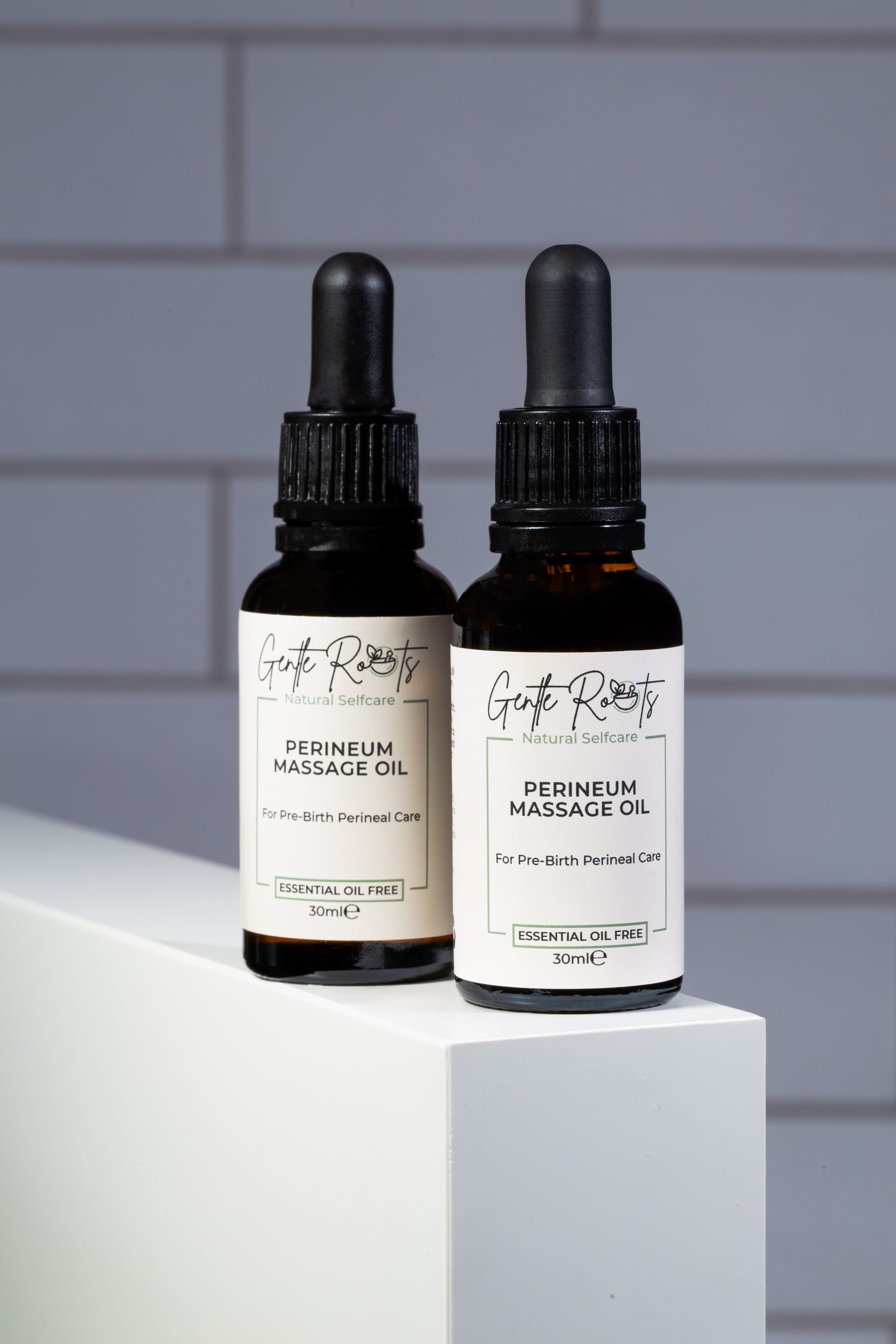 Gentle Roots Perineum Massage Oil duo set for birth prep pregnancy care