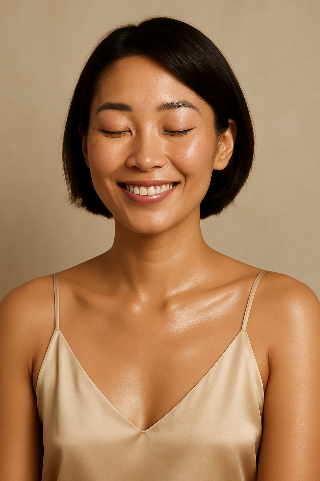 Model applying Gentle Roots Radiance Body Oil – natural glow boosting oil with sweet orange and ylang ylang.