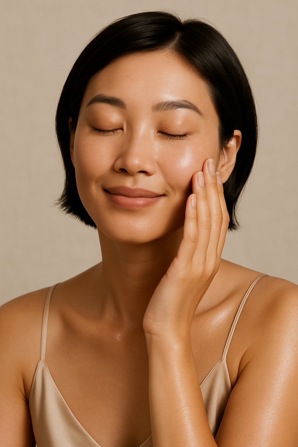 Gentle Roots Radiance Body Oil – uplifting natural body oil with sweet orange and ylang ylang, shown on model.