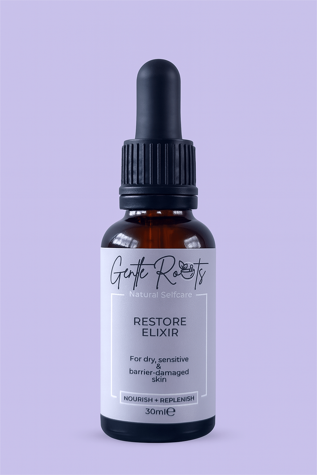 Restore Elixir – Natural skincare for dry, barrier damaged or sensitive skin by Gentle Roots – natural, non-toxic skincare handmade in the UK