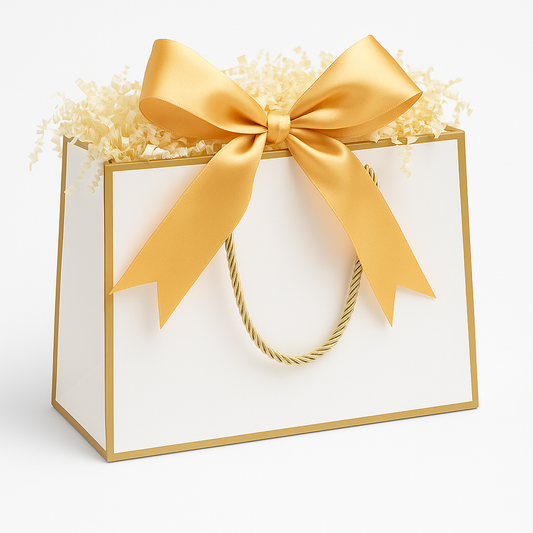 Glow & Renew Face Set gift box with gold ribbon