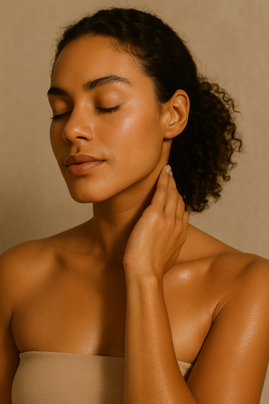 Glowing skin after using Gentle Roots Radiance Body Oil Unscented